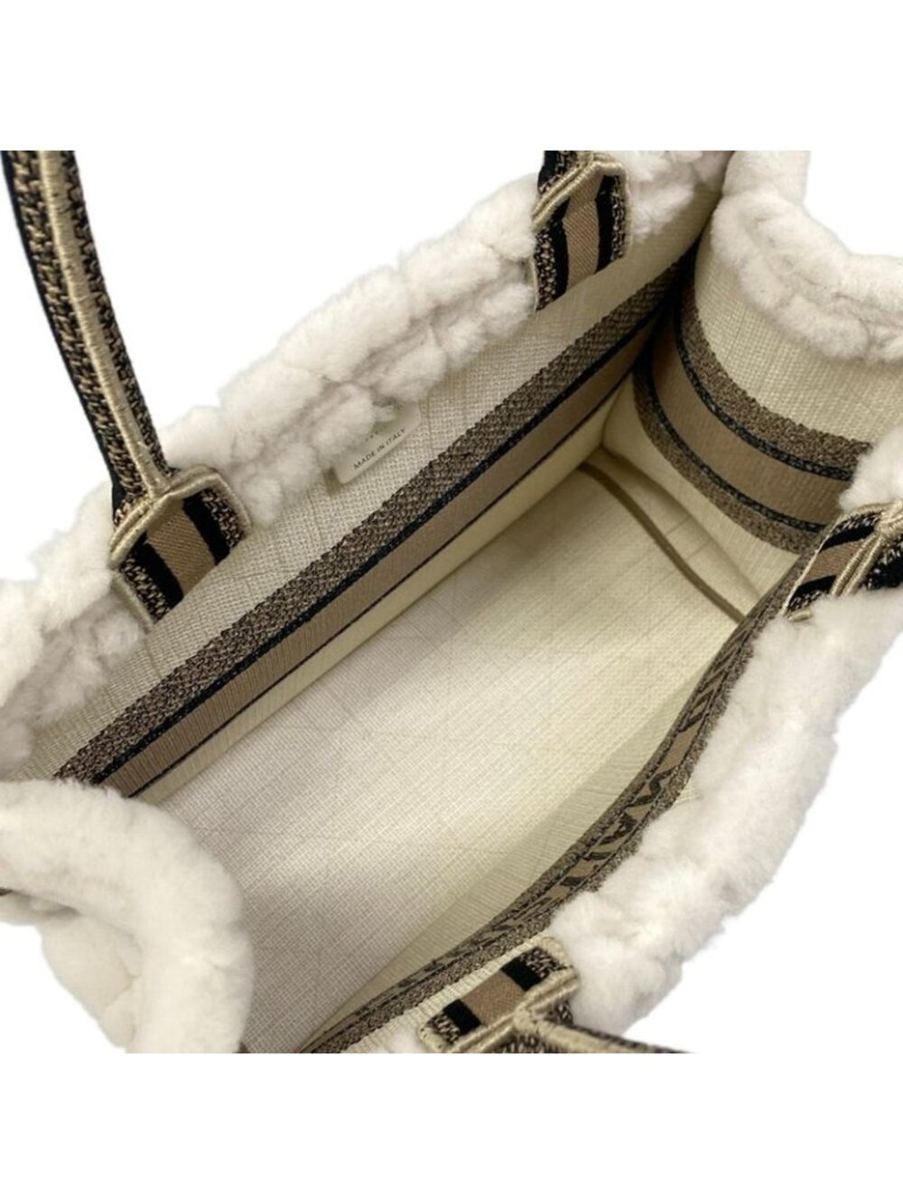 Dior Tote Book Midi Vintage Small Ivory Beige Black - Picture 10 of 15